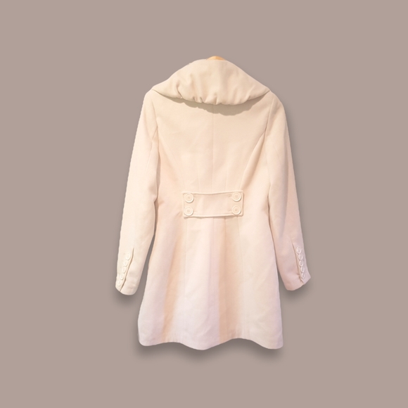 💫HOST PICK💫❤ White Pea Coat size medium - Picture 2 of 4